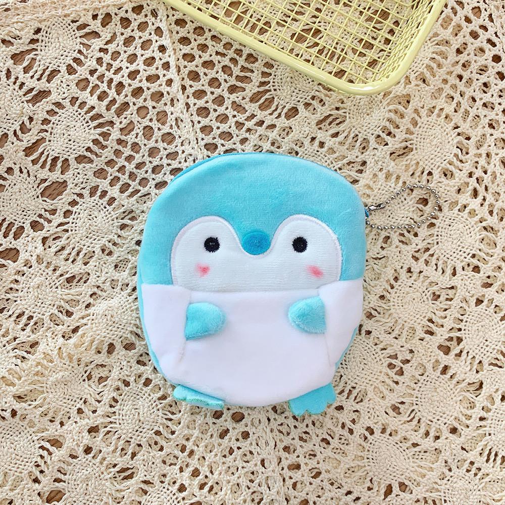 Entzückendes Plüsch-Pinguin-Münzfach Niedlicher Kabel-Organizer Geldbörse Geschenkbeutel für Kinder und Erwachsene