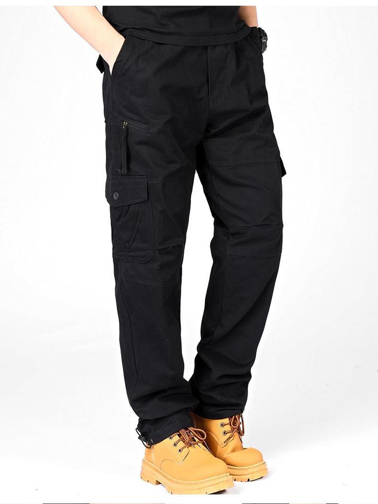 Men's Multi-Pocket Straight Casual Outdoor Pants for Autumn and Winter