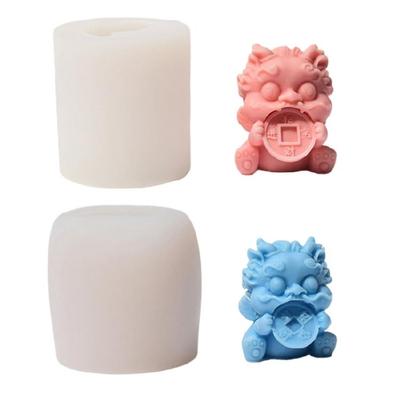 Lion Figurine Candle Silicone Molds Lion Staute Silicone Molds for Fondant Chocolate Desserts Cake Decorations Baking