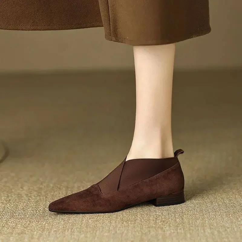 Women's Loafers Luxury Elegant Artificial Leather Casual For Women 2025 Comfortable Outdoor Fashion Low Heels Pointed Toe Shoes