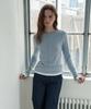 WAARFORWOMAN Wt-97 Boat Neck T-Shirt_Sky Blue