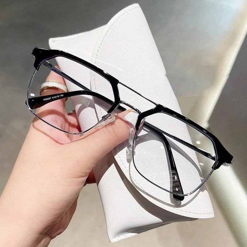 Luxury Square Frame Myopia Glasses Office Women Men Radiation Resistant Near Sight eyewear Anti-blue Light Short Sight Glasses