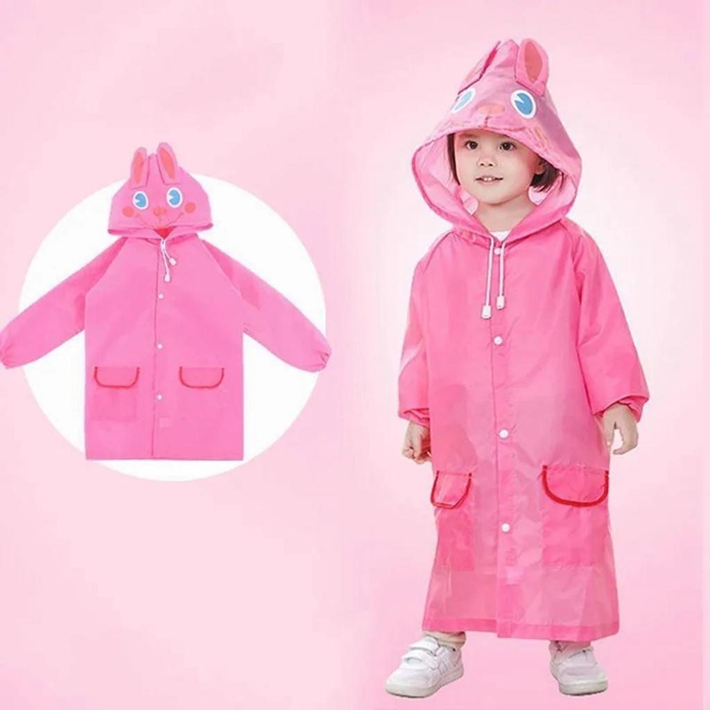 Cute Cartoon Boys Girls Waterproof Raincoat Rain Coat Kids Children Rain Suit for Height 90cm To 130cm
