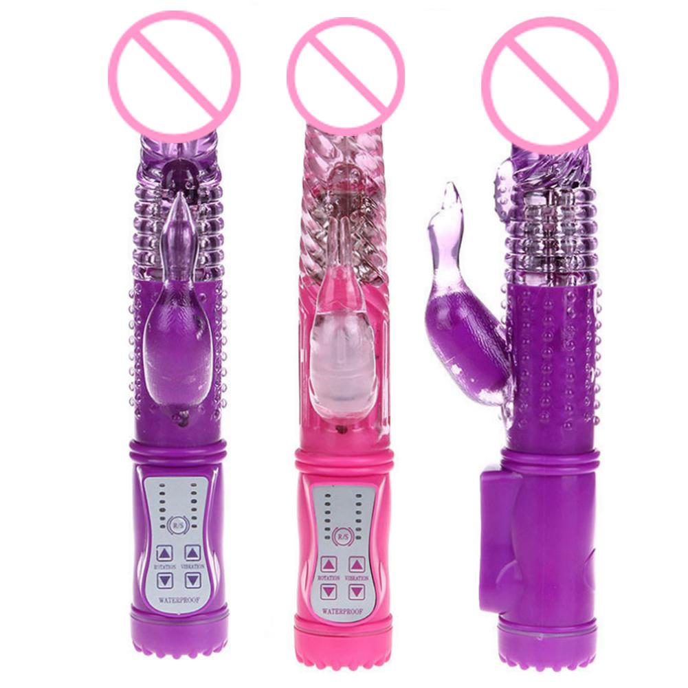 Waterproof Vibrator Women Masturbation Toy Spot G Dildo Frequency Rotary Soft Vagina Adult Product