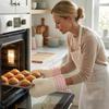2pcs Thickened Silicone Heat-Resistant Gloves for Home Use, High-Temperature Oven Baking, Burn-Proof Insulated Gloves