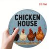 Vintage Chicken Coop Metal Sign Rustic Wall Art Round Iron Decor Home Office Cafe Garage Gift
