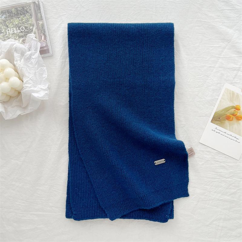 Knitted Wool Cashmere Winter Warm Women Scarf Solid Color Korea Styles Scarves Shawls Wrap Neckerchief Echarpe Bufanda Lady Gift