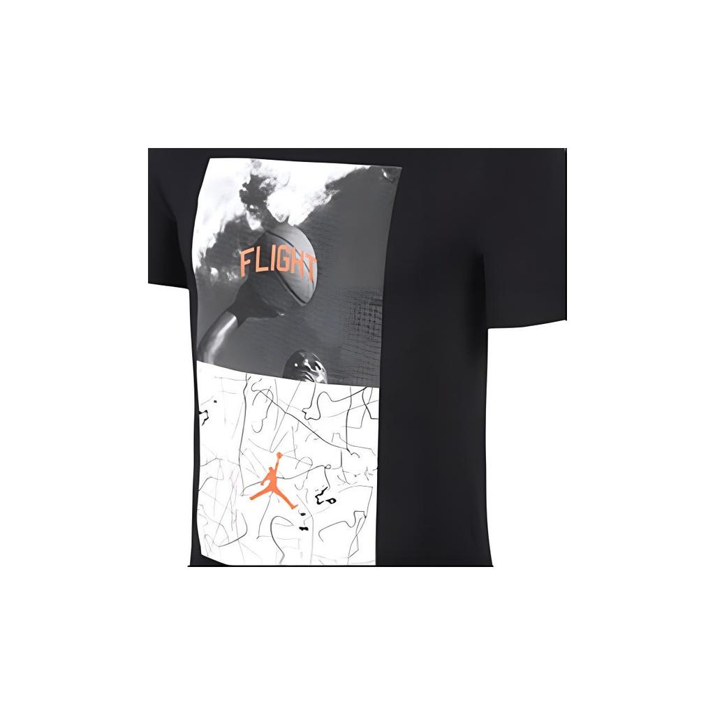 T-shirt a maniche corte con stampa fotografica Air Jordan da uomo Top Nero BV5459-010