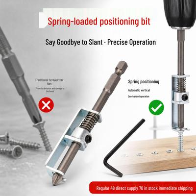 Spring-Loaded Magnetic Phillips Screwdriver Bit - Anti-Slip S2 for Custom Woodworking Tools
