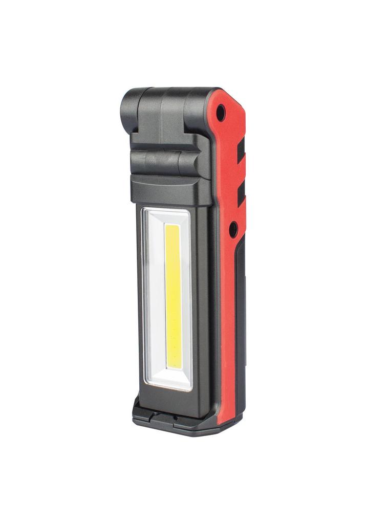 USB Rechargeable Folding LED Work Light - Rotating COB Flashlight for Car Repair and Inspection