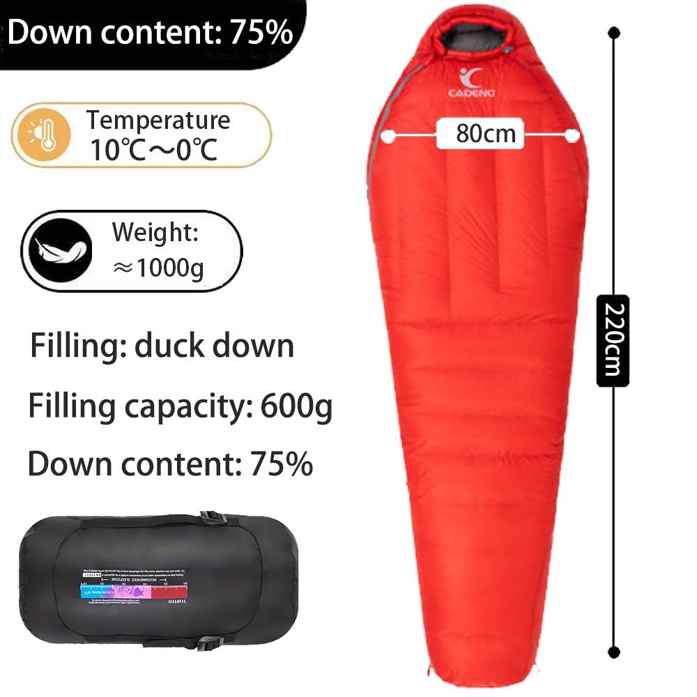 WaterPoof Mummy Duck Down Sleeping Bag Outdoor Camping Lightweight Warm Sleeping Bag Winter Thick Cold Proof Down Sleeping Bags
