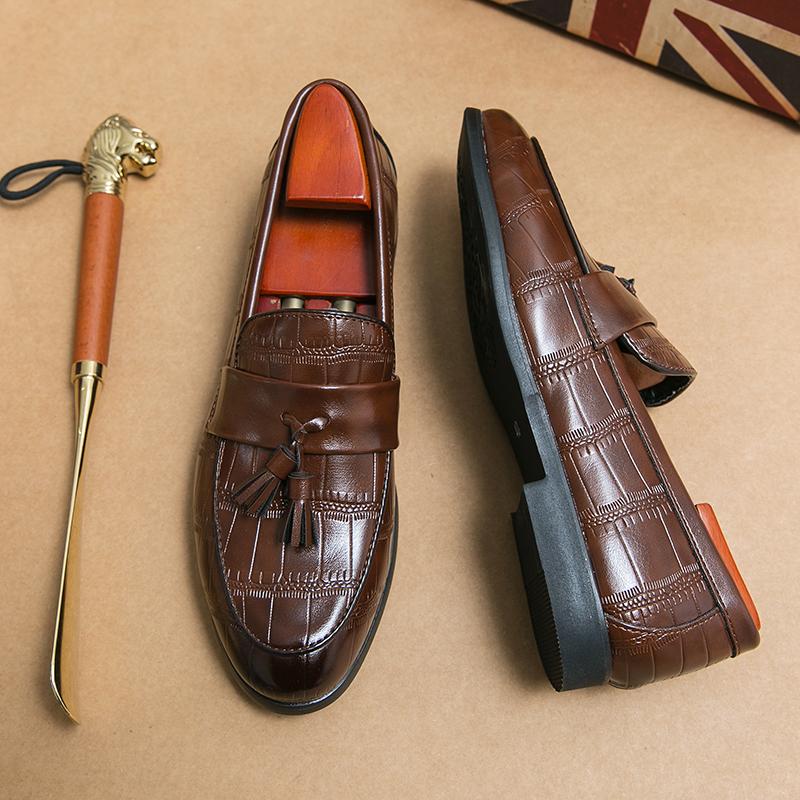 Fashion Leather Black Men's Loafers For Men Shoes Casual Designer Shoes Fashion Loafers Luxury Loafers Zapatillas Hombre