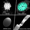 TPW Light Up Watch Dial Full Luminous Face 40mm Easy Reader Steel Strap 3ATM