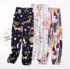 Women's Summmer Pants Drawstring Elastic Waist Beach Bloomers Pajama Pants Capri Pants