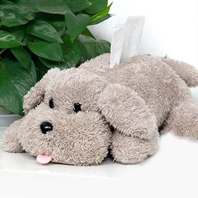 Peluş Köpek Oyuncak Mendil Tutucu Karikatür Mendil Kapağı Kağıt Tutucu Peçete Kutusu Kağıt Saklama Kutusu