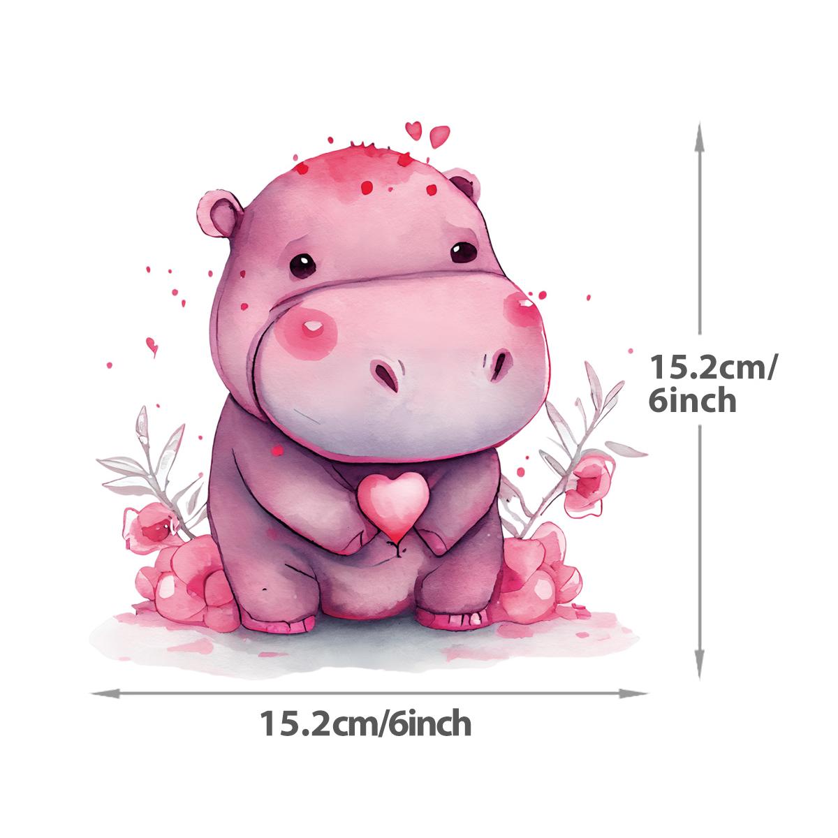 

Нашивки с изображением животных из мультфильмов на одежде, 6-дюймовые цветные наклейки в виде слонов, моющиеся виниловые термопрессы, наклейки для детской одежды своими руками