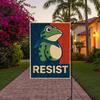 10 Pcs Resist Portland Frog Yard Flag Frog Protest Garden Flag Hilarious Outdoor Banner