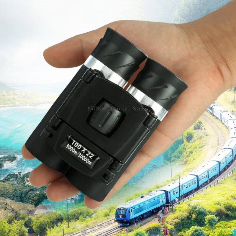 1/100x22 Professional Binoculars High Magnification Low-light Night Vision Mini Portable For Camping Outdoors