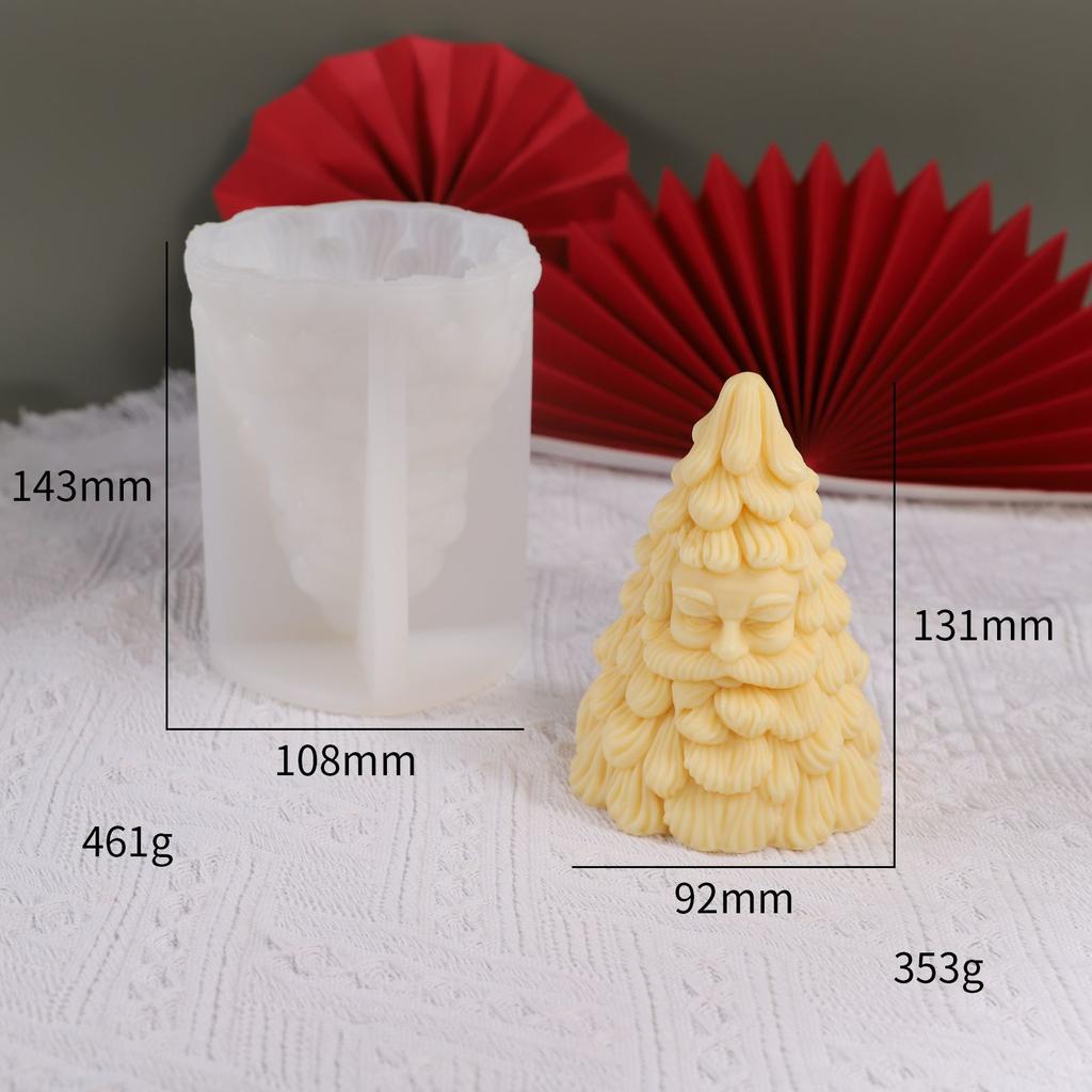 Christmas Three Dimensional Tree Silicone Mold DIY Aromatherapy Candle Mold Handmade Soap Mold for Home Decoration Holiday Gifts