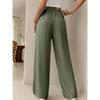 Damskie codzienne francuskie wygodne i modne spodnie z prostą nogawką i szeroką nogawką z kieszeniami dla kobiet