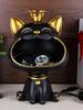 Lucky Laughing Cat Resin Statue Creative Big Mouths Cat Container Cute Desktop Key Small Storage Box Decoration Accessories