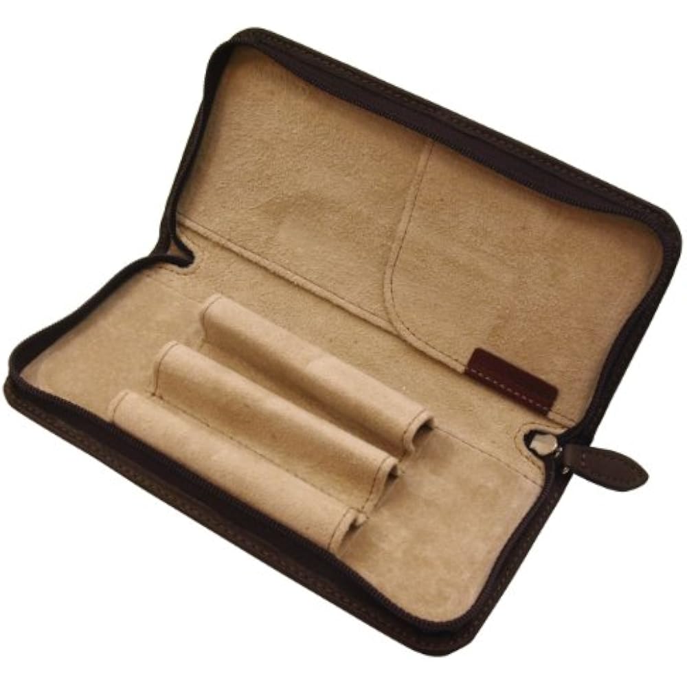 PILOT Pencil Case Pensamble Zipper Pen Case 01DBN Dark Brown PSPC01DBN