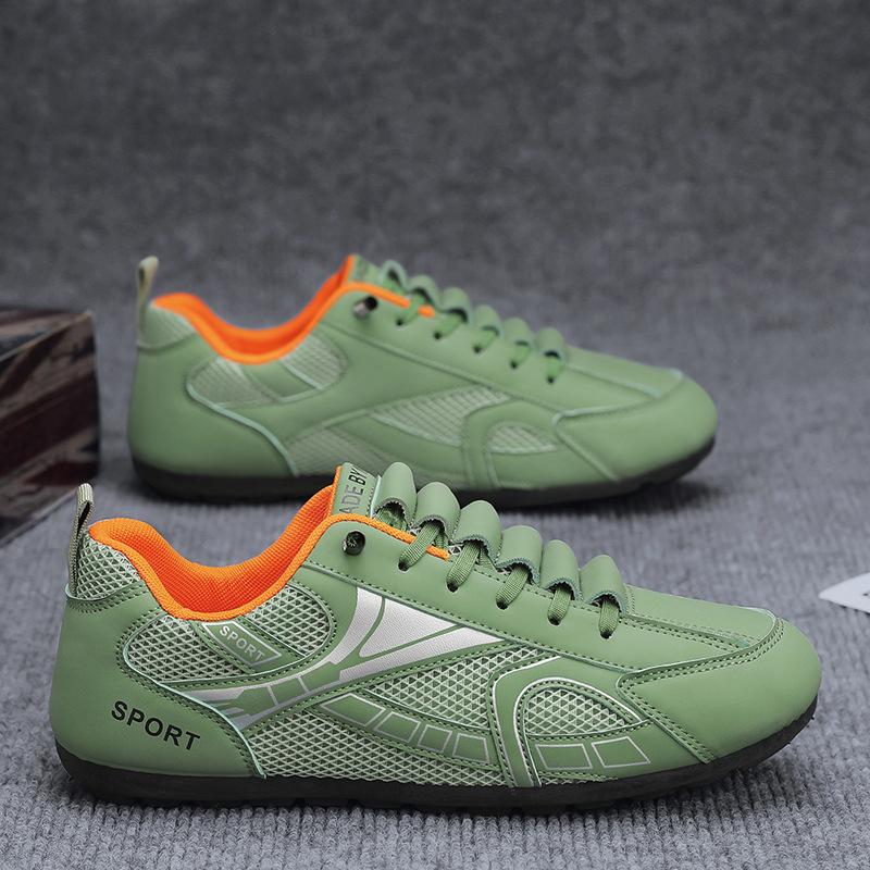 Men's shoes 2025 spring new mesh breathable soft sole one-pedal casual shoes men's wear-resistant sports Forrest Gump tide shoes