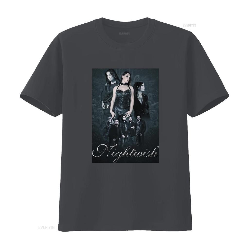 Nightwish Band Members Cotton Black T Shirt for Men in All Sizes vintage Washed Versatile Top For Everyday Wear