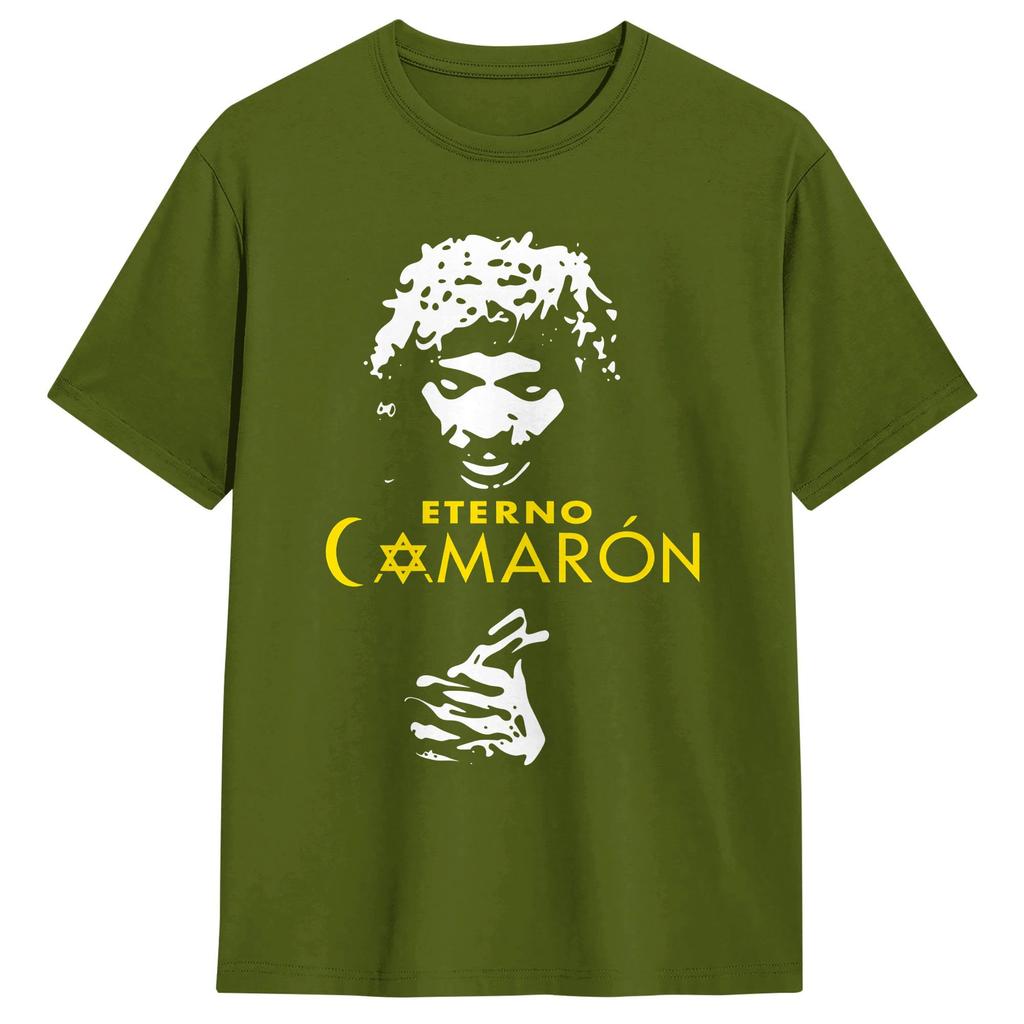 Harajuku TShirt Summer Camaron De La Isla Novelty TShirts  Pure Cotton Tshirt for Couple Y2K Basic Short Sleeve Tops