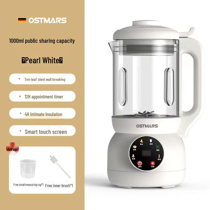 OSTMARS Fully Automatic Mini Soybean Milk Maker: Multifunctional, No Cooking or Filtering Required.