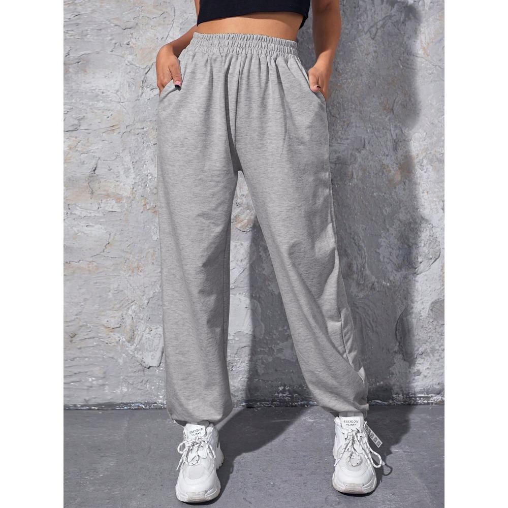 Bequeme Damen Jogginghose Hoher Bund Baggy Trainingshose Tägliche Lässige Hose