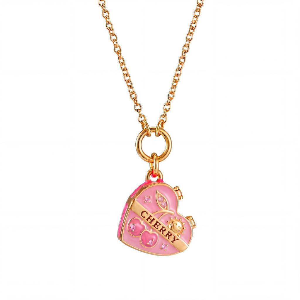 Heart Pendant Necklace Copper With Openable Clasp For Casual Wear