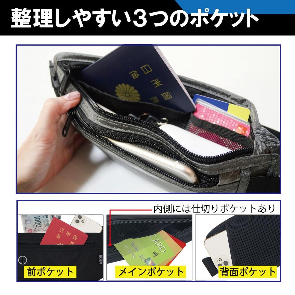 Waterproof Waist Pouch with RFID and a Hidden Passport for International Perfect for Travel and Perfect for Men and Protection, Anti-Skimming, Travel,