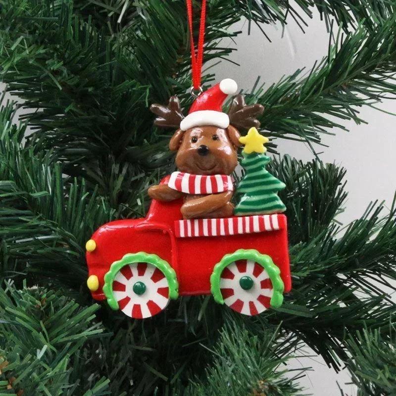 1 Pcs Christmas Party Decoration Cartoon Pendants Santa Claus Snowman Reindeer In Car Xmas Tree Ornaments Home Party Decor