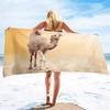 Wüstensand Kamelprint Strandtuch Weich Schnelltrocknend Badetuch Sport Reisen Camping Schwimmbad Handtücher Mikrofaser Bikini-Abdeckung