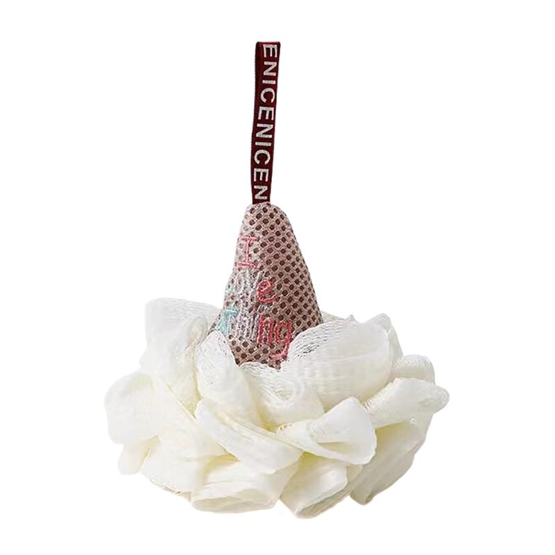 Bath Sponge Ice Cream Shape Exfoliating Loofah Body Scrubber Shower Cleaning Loofahs Bathroom Men Women Bathing Accessories