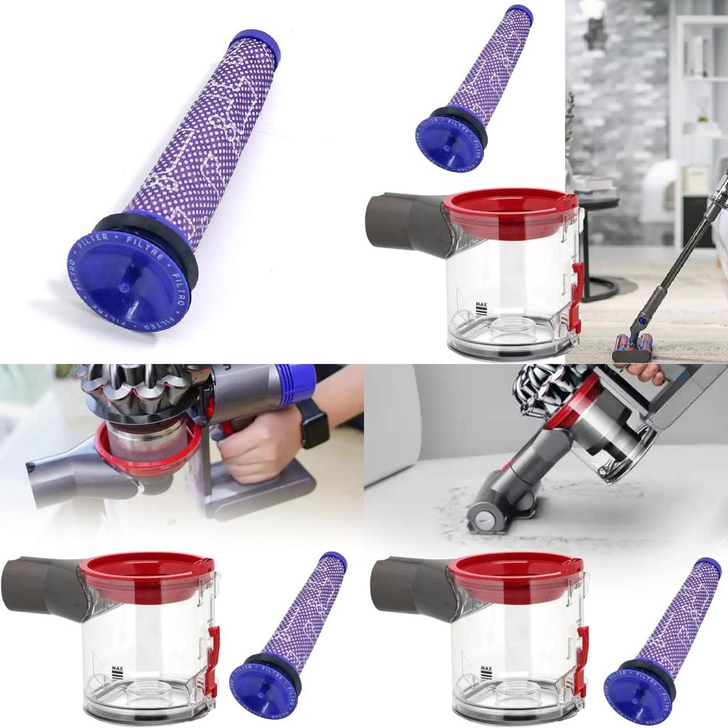 Pour aspirateur Dyson V7 V8 Sv10 Sv11 Accessoire Bac à poussière Élément filtrant