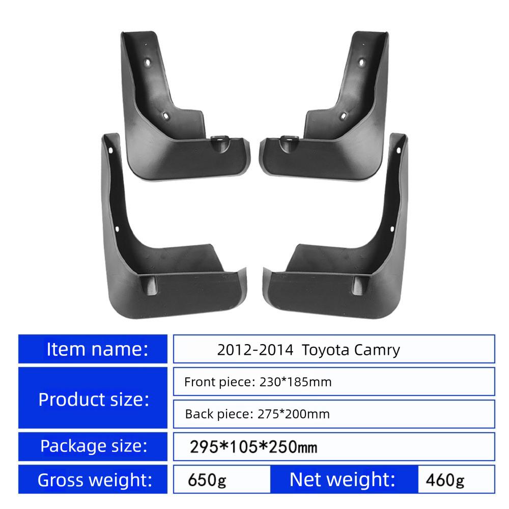 4 PCS Front Rear Car Mudflap for Toyota Camry 2012 2013 2014 Fender Mud Flaps Guard Splash Flap Mudguards Accessories