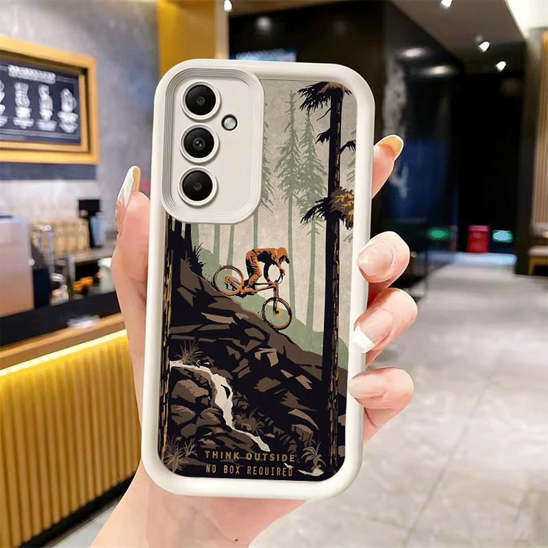 Phone Case for Samsung Galaxy S26 S25 Ultra S24 FE Mountain Bike Bicycle Shell S23 Plus S22 + S21 S20 5G Soft Silicone Funda