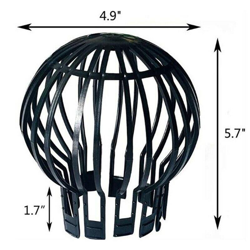4 STÜCKE Flexibler Fallrohrfilter Kunststoff Dachrinne Ballonschutz Filter Geeignet für Haushaltsfallrohre Garten Schutzabdeckung
