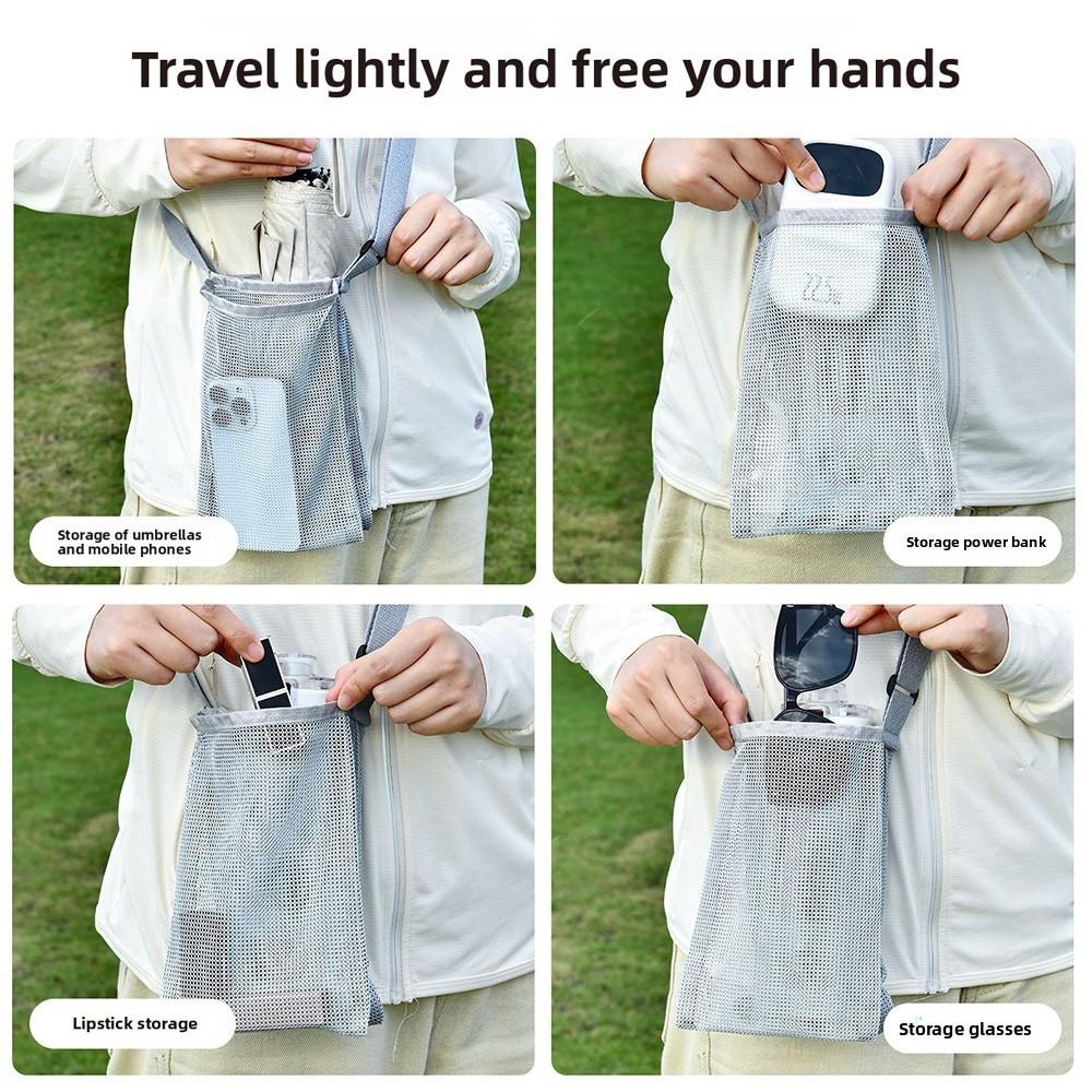 Multi-function Water Bottle Bag Adjustable Shoulder Strap Portable Cup Holder Double-layer Crossbody Bottle Bag