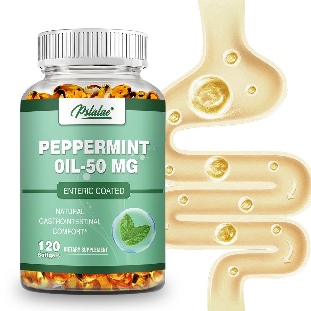 Capsule Moi cu Ulei de Mentă 50mg - Suport Digestiv Natural Ameliorează Balonarea, Gazele și Sindromul Intestinului Iritabil