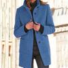 Women's Casual Fashion Solid Color Stand Collar Single Breasting Coat