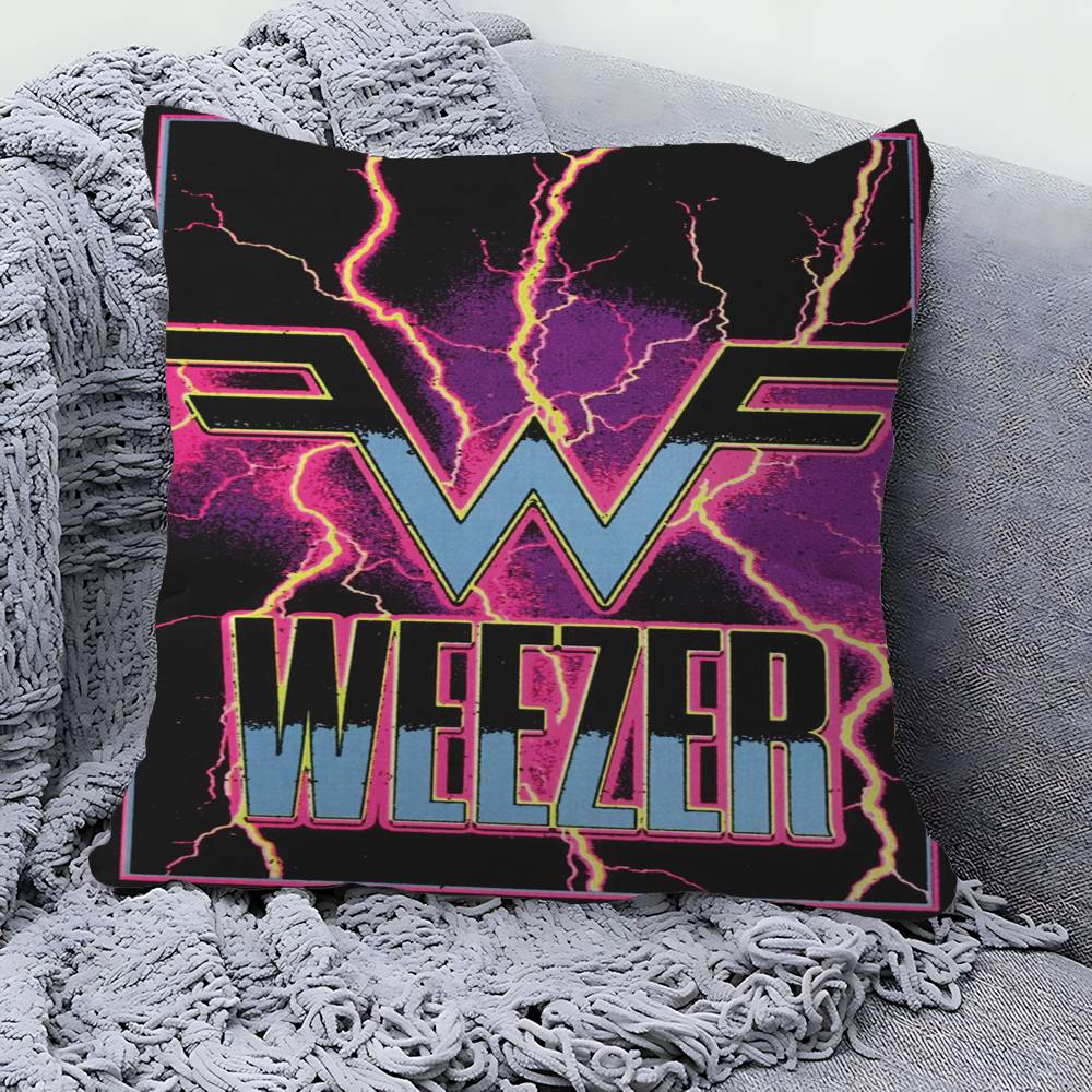 Weezer Music Band Cushion Cover Polyester Sofa Cushions Decorative Throw Pillows Home Decoration Pillowcover