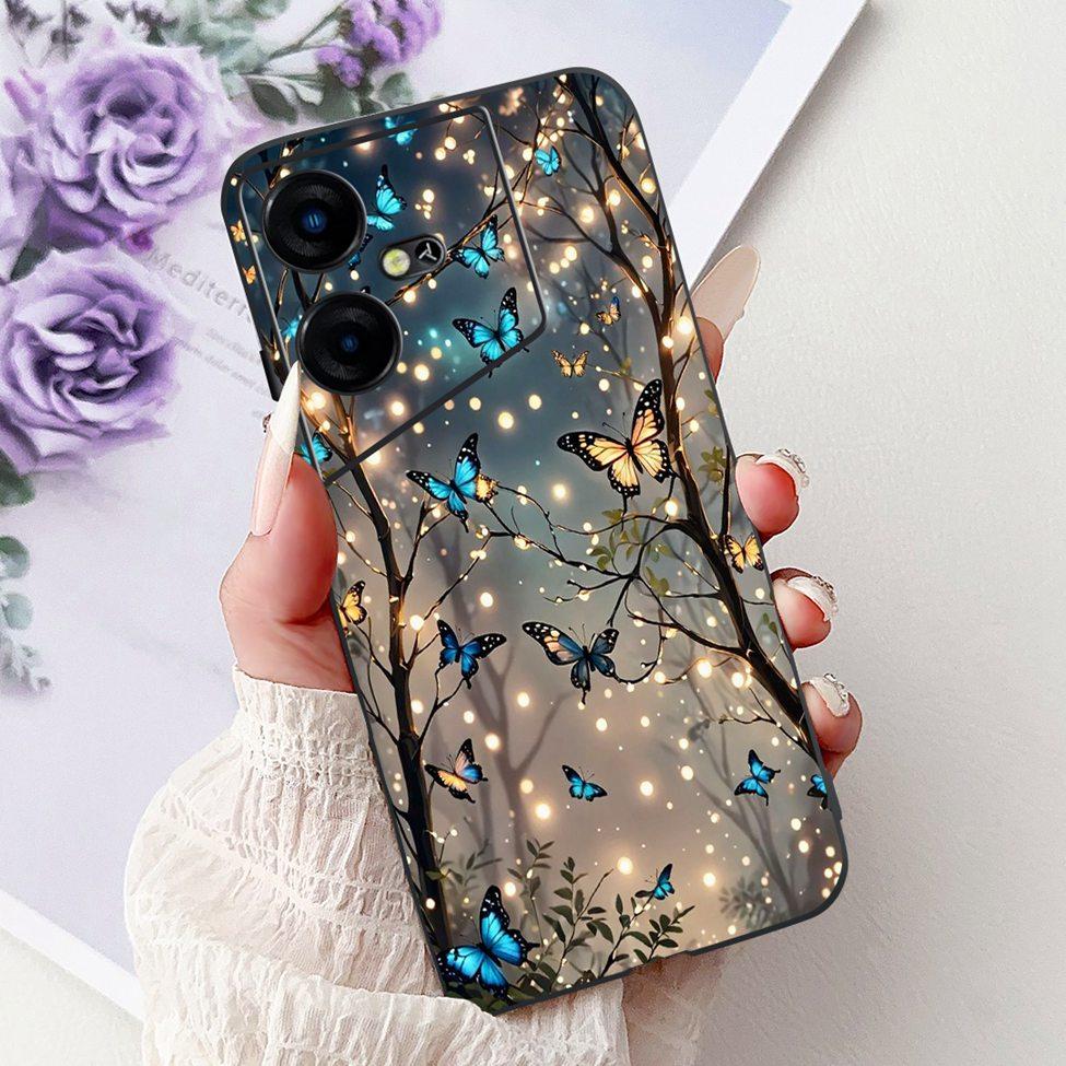 6,82'' Für Techno Pova Neo3 LH6n Rückabdeckung Für Tecno Pova Neo 3 Hülle Silikon Luxus Mode Niedliche Cartoon Katze Stoßfest Funda