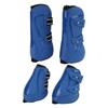 Horse Leg Boots PU Elastic Breathable Thickened Front Hind Horse Leg Protector for TendonBlue Set