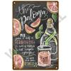 Metal Sign Vintage Tin Signs Retro Decorations Gin & Tonic Cocktail Plate Decorative Poster Plaque Bar Kitchen Home Wall Decor