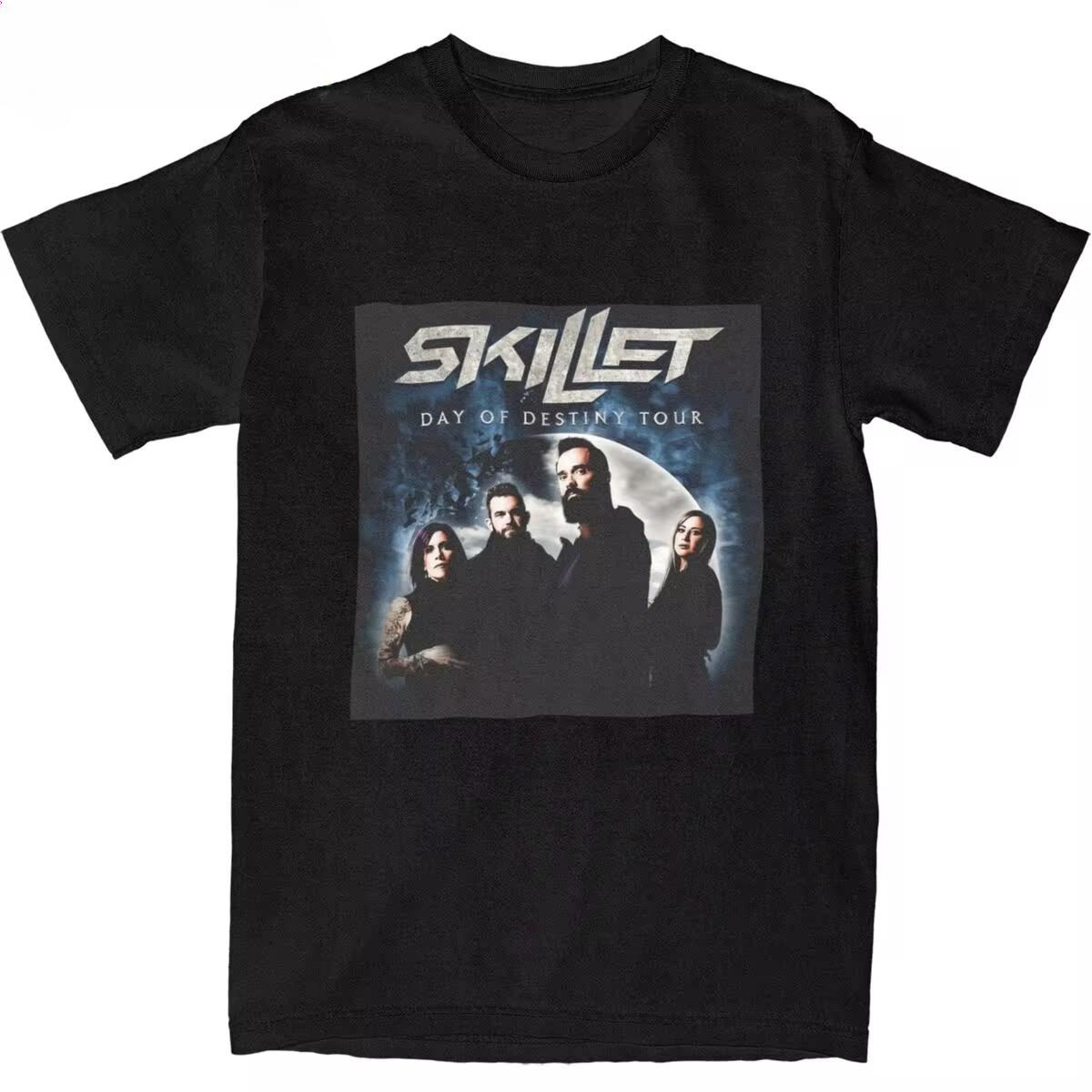 

Heavy Metal Rock Band Cotton Black T-Shirt Cotton Streetwear Fashion Casual Top Skillet Band Cool T-Shirt Hip Hop Unisex 4XL