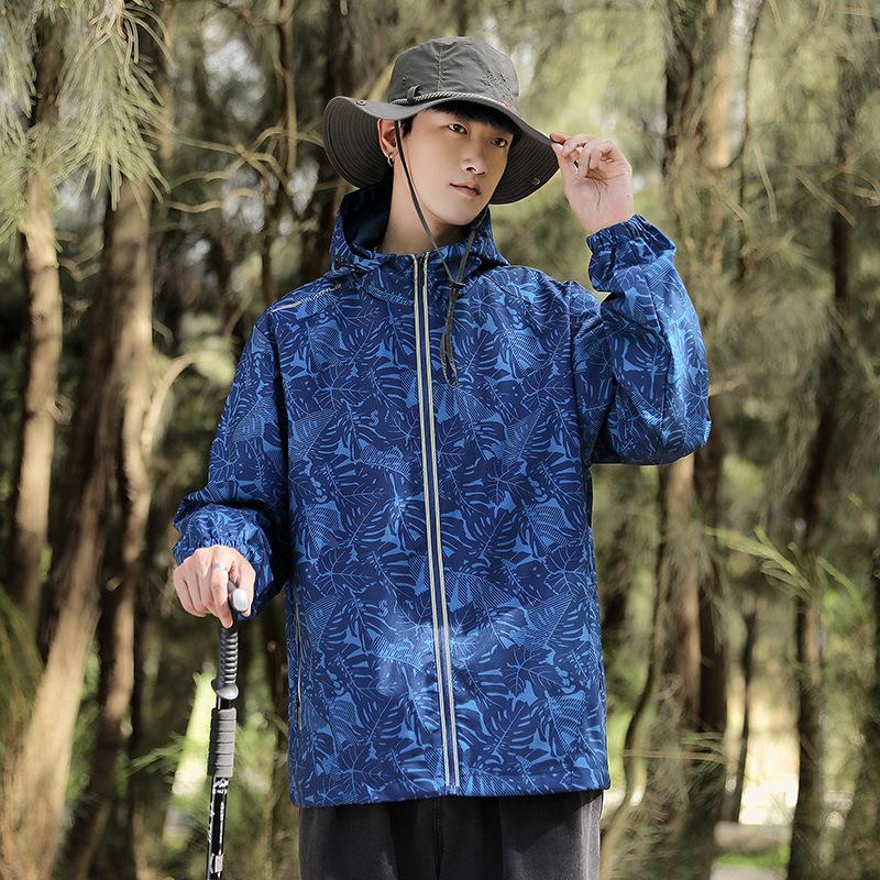 Spring and Autumn Jacket Men's and Women's Spring and Autumn New Windproof Outdoor Mountaineering Suit Couple Loose Jacket Hooded Jacket