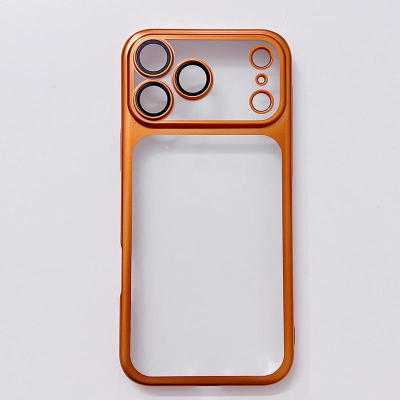 1PC Vibrant orange matte texture mobile phone case, suitable for iPhone 17 series